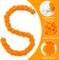 5ft Marigold Garland Long Strands Orange Artificial Marigold Flowers Garland